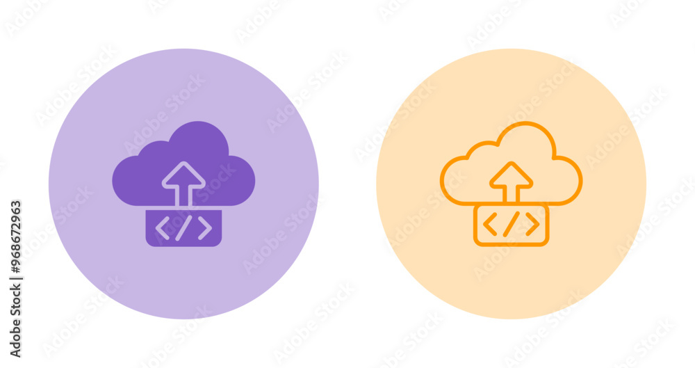 Cloud Deployment Vector Icon Cloud Deployment Vector Icon
