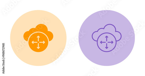 Cloud Scaling Vector Icon