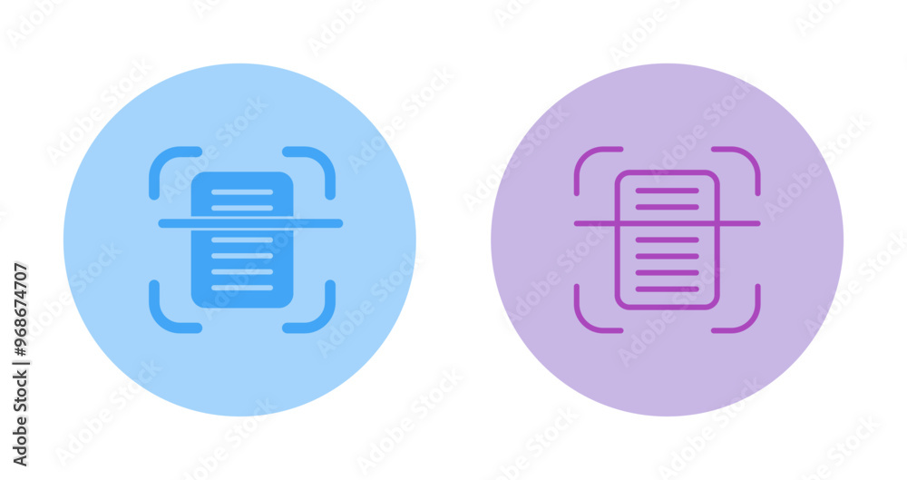 Document Scanning Vector Icon