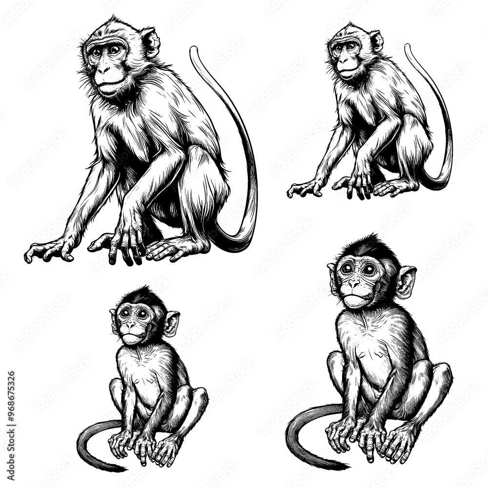 Fototapeta premium Monkey picture, general use picture, and very beautiful.