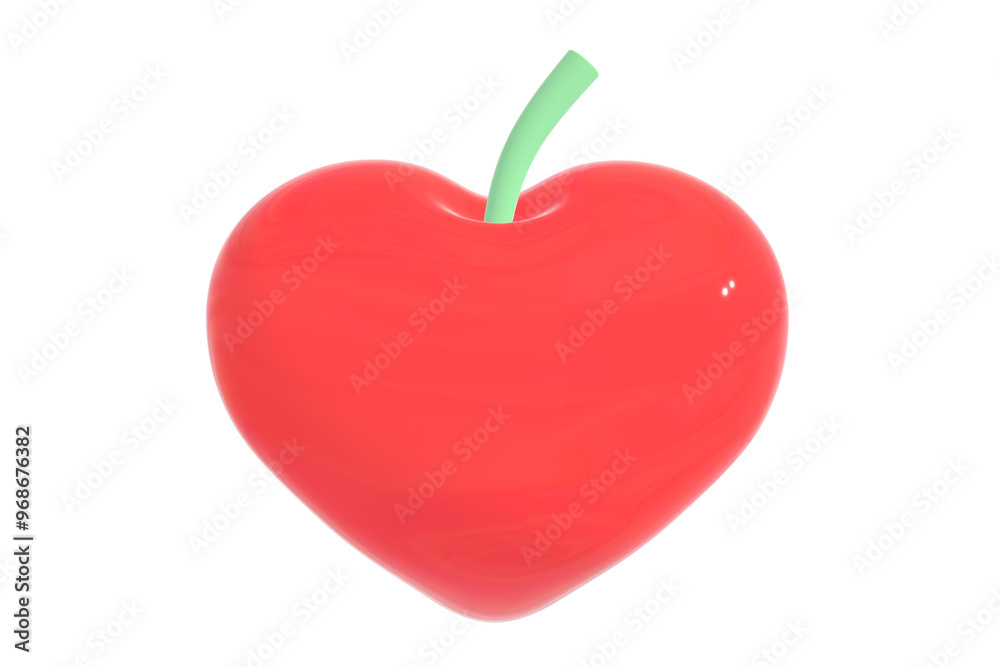 Obraz premium 3d render graphic icon of apple fruit isolated from background