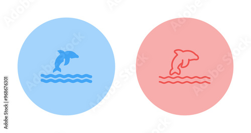 Dolphin Vector Icon
