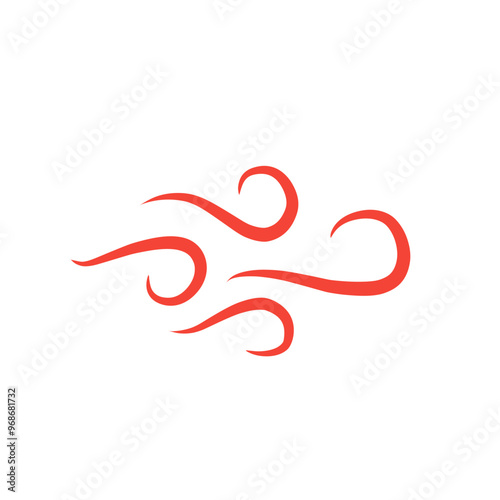 doodle hand drawing wind outline vector