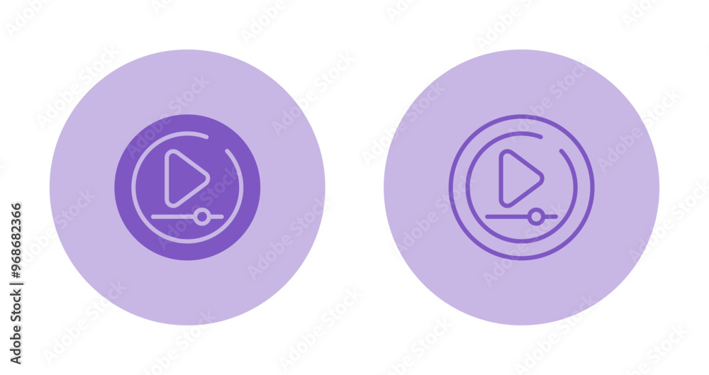 Video Play Circle Vector Icon Video Play Circle Vector Icon