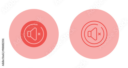 Mute Circle Vector Icon