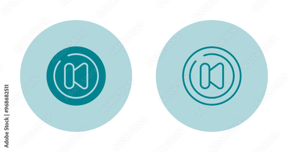 Video Previous Track Circl Vector Icon Video Previous Track Circl Vector Icon