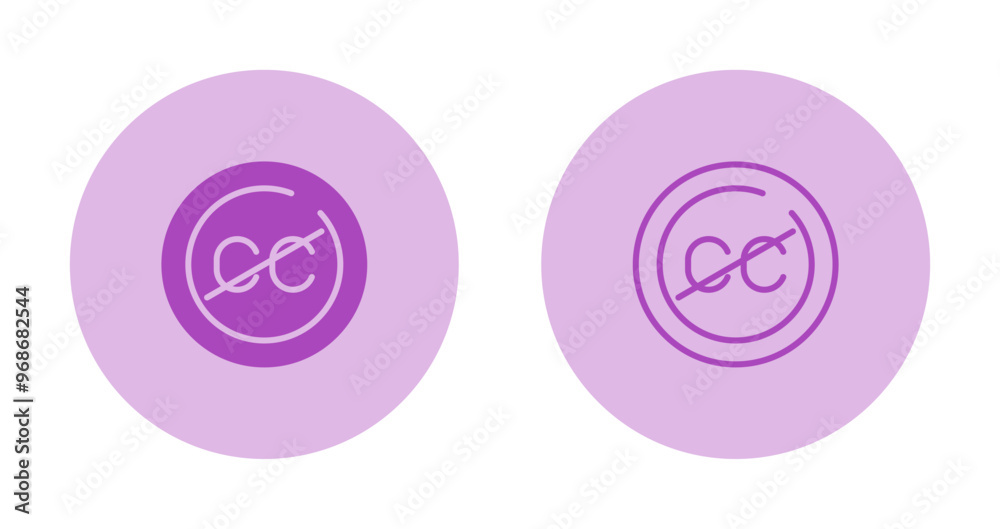 Closed Captions Circle Vector Icon Closed Captions Circle Vector Icon