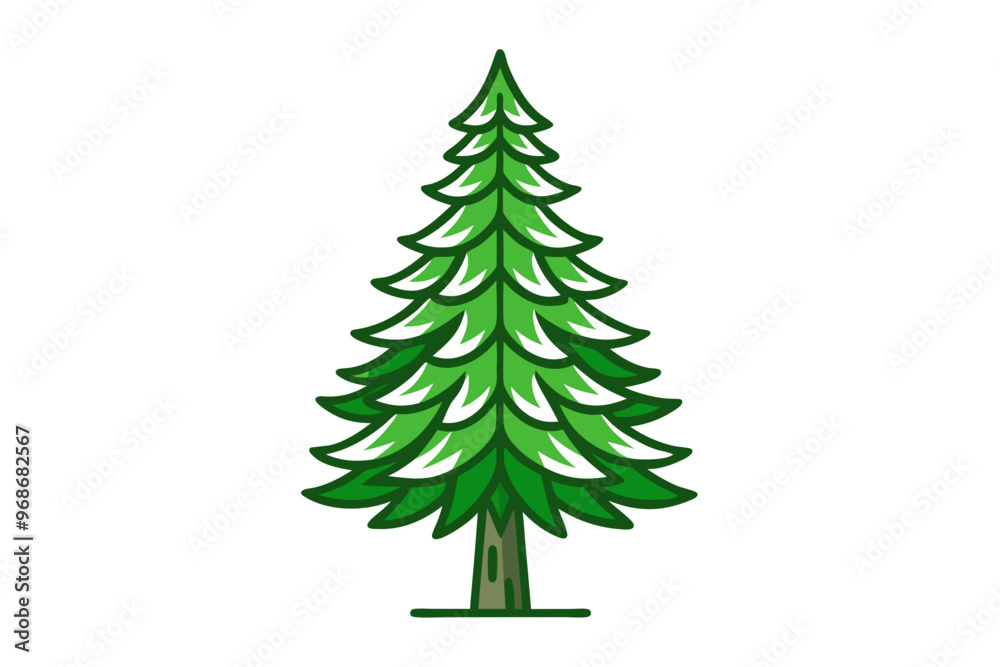 Obraz premium green christmas tree