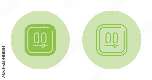 Video Pause Square Vector Icon