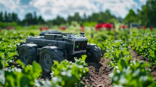 AI-controlled robotic farming systems optimizing water usage and crop yield in real time