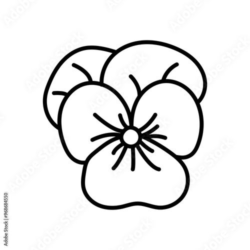 Viola Outline Icon, Vector illustration