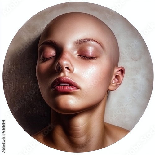 Photo of a Woman with Alopecia, Bald Woman