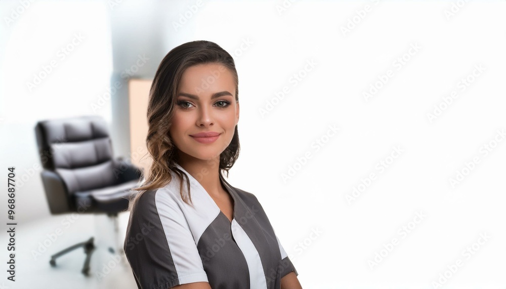 エステティシャンの若い女性 エステティシャンの若い女性