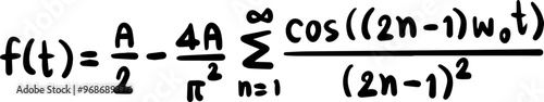 waveforms graph physics trigonometric Fourier Series