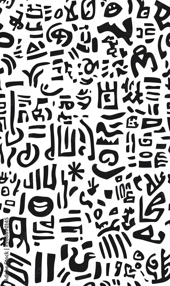 Chinese-inspired doodle tile seamless patterns in an illustrator graphic style Chinese-inspired doodle tile seamless patterns in an illustrator graphic style