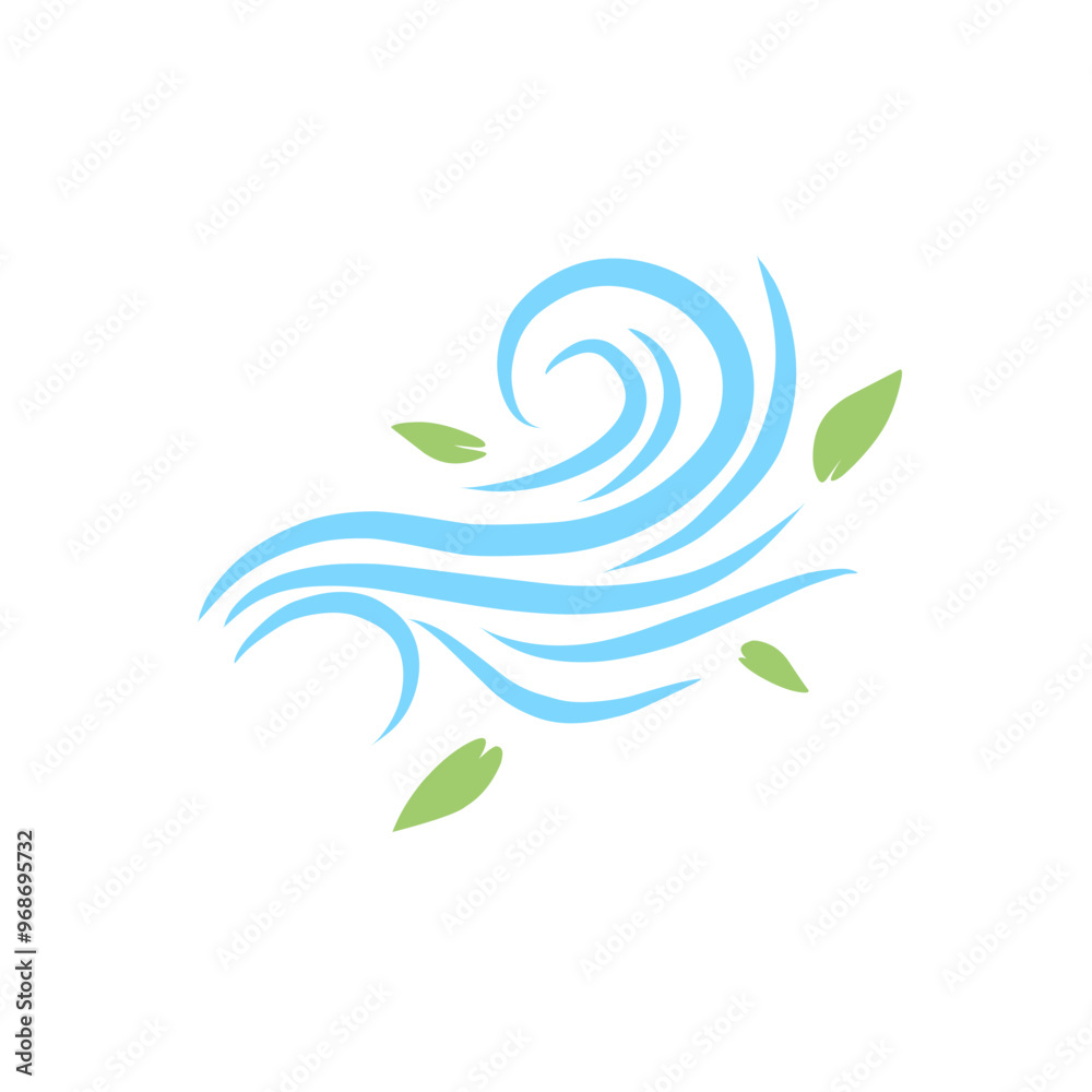 Wind blow line icon fresh vector Wind blow line icon fresh vector