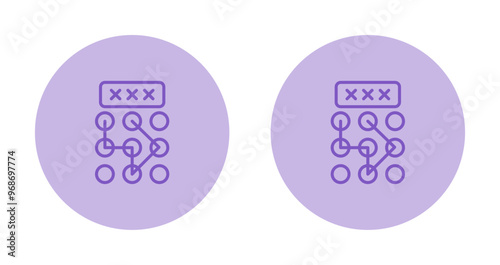 Pattern Lock Vector Icon