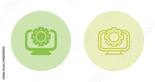 Desktop Computer Vector Icon
