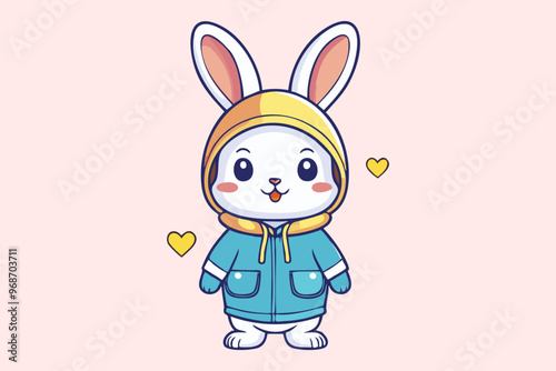 Cute Baby Rabbit Holding Carrot Cartoon Vector Icon Illustration Animal Food Icon Isolated Flat Cute Rabbit Holding Carrot Cartoon Vector Icon Illustration