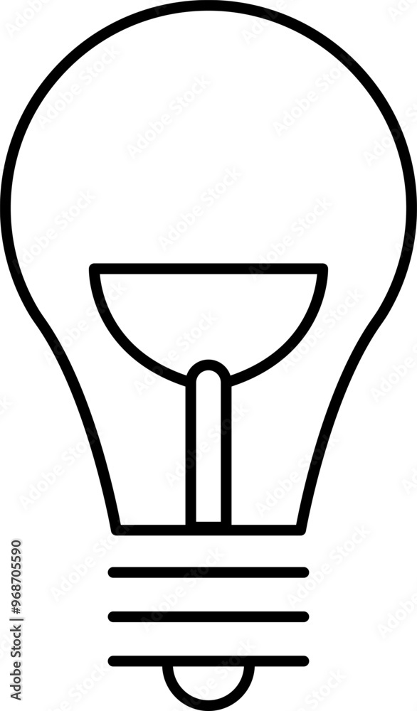 Light Bulb line icon vector, isolated on white background. Idea sign, solution, thinking concept. Lighting Electric lamp, electricity, shine, shiny. Flat style for graphic design, logo, web site, UI. Light Bulb line icon vector, isolated on white background. Idea sign, solution, thinking concept. Lighting Electric lamp, electricity, shine, shiny. Flat style for graphic design, logo, web site, UI.