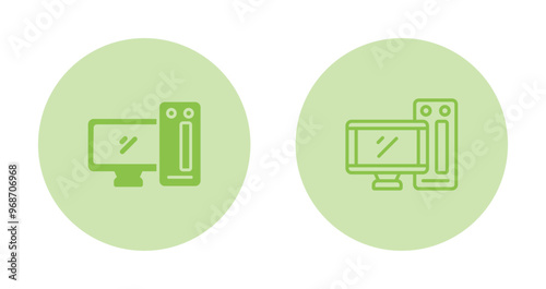 Desktop Computer Vector Icon