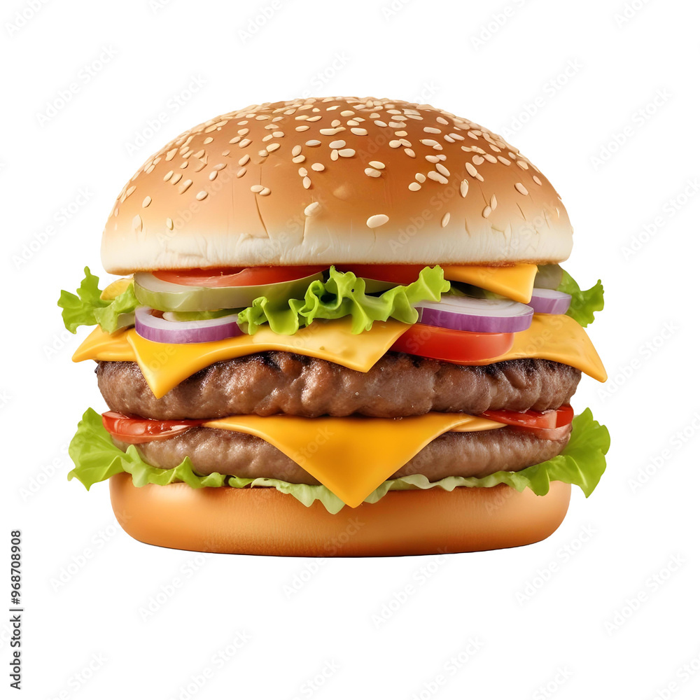 A hamburger with a hamburger on it and a picture of a hamburger A hamburger with a hamburger on it and a picture of a hamburger