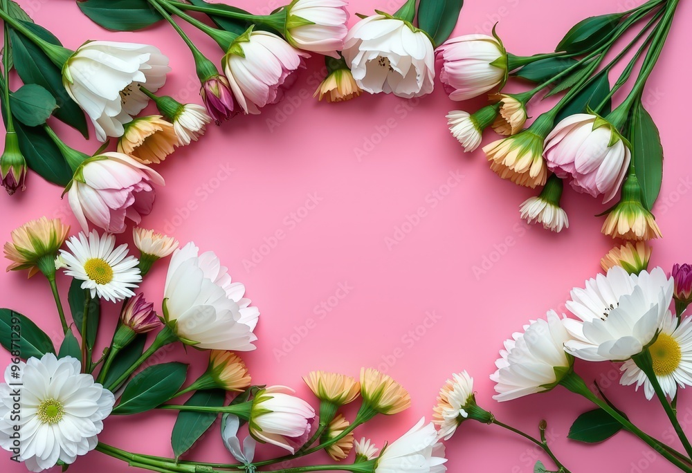 Fototapeta premium frame with flowers
