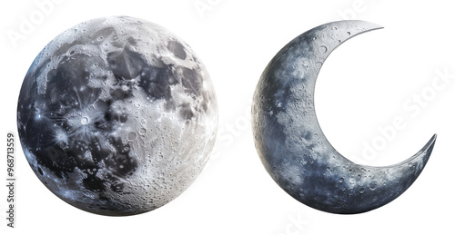 moon isolated on white