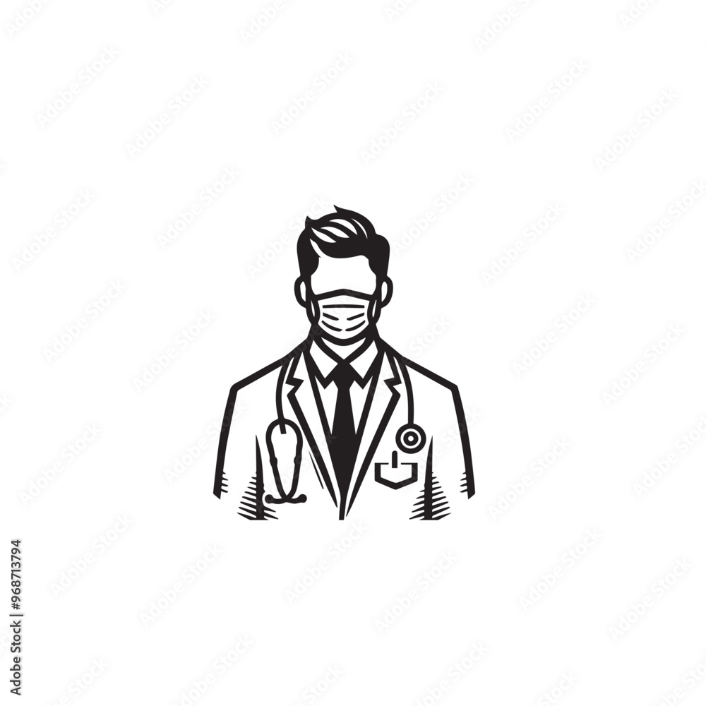 Doctor silhouette. Male and Female doctor vector design. Doctor logo, icon. Doctor silhouette. Male and Female doctor vector design. Doctor logo, icon.