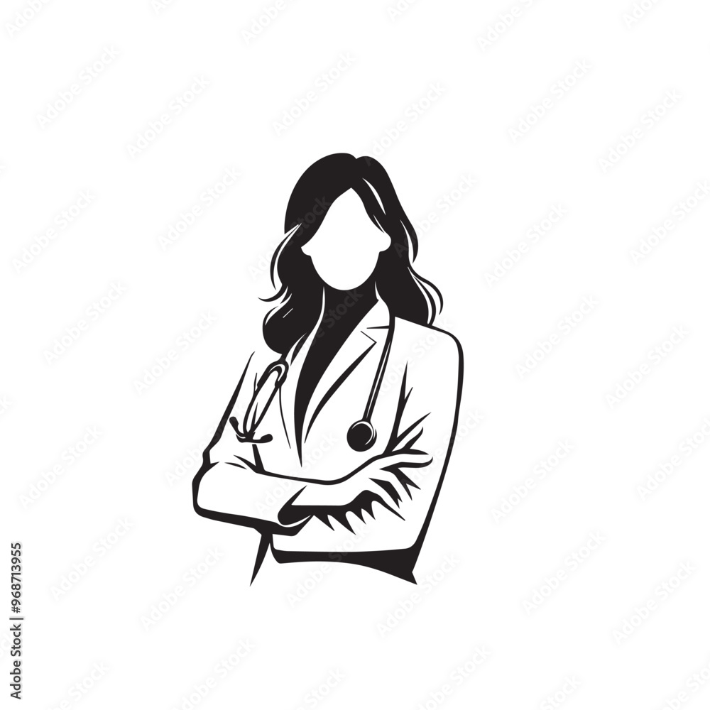 Doctor silhouette. Male and Female doctor vector design. Doctor logo, icon. Doctor silhouette. Male and Female doctor vector design. Doctor logo, icon.