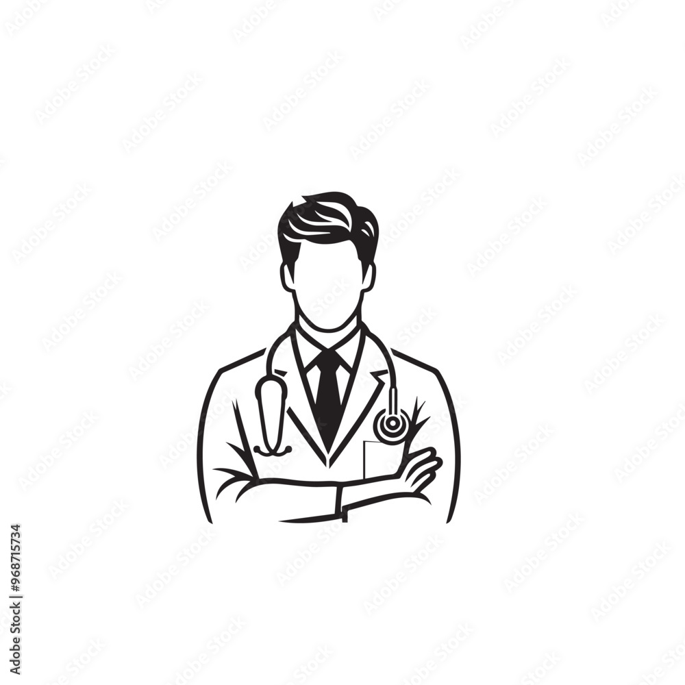 Doctor silhouette. Male and Female doctor vector design. Doctor logo, icon. Doctor silhouette. Male and Female doctor vector design. Doctor logo, icon.