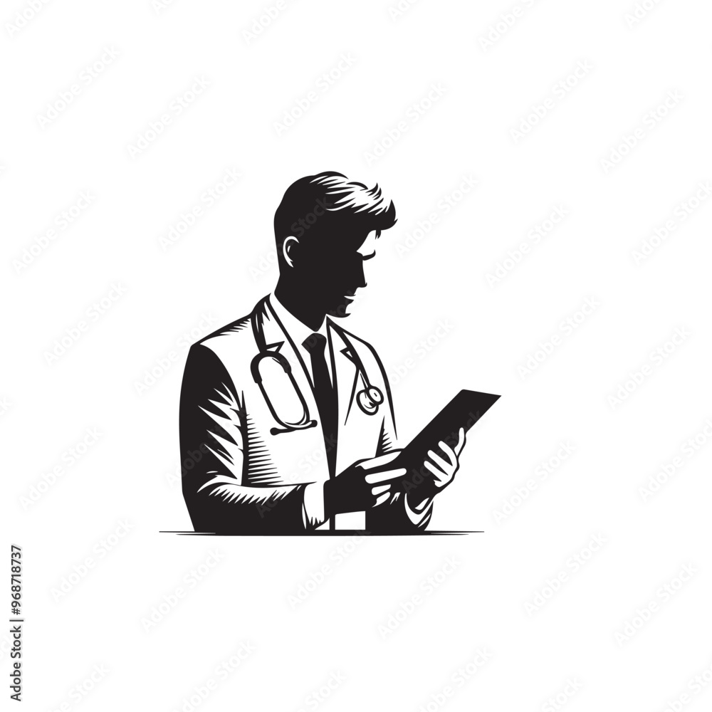 Doctor silhouette. Male and Female doctor vector design. Doctor logo, icon. Doctor silhouette. Male and Female doctor vector design. Doctor logo, icon.
