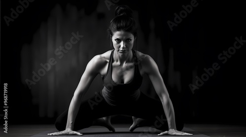 A motivational quote overlaid on an image of weights or a gym environment