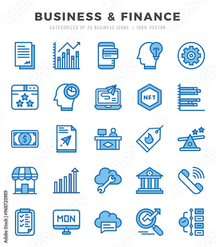 Business & Finance Icon Bundle 25 Icons for Websites and Apps