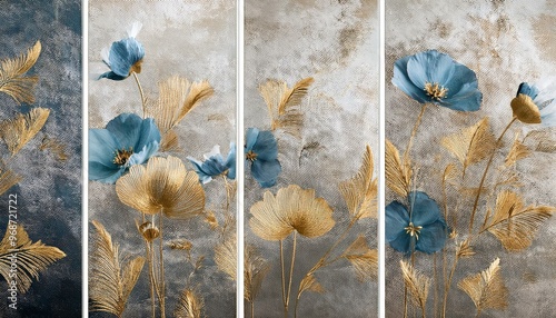 Blue and golden texture 
