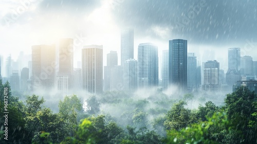 AI-Powered Climate Monitoring Systems for Smart Cities: AI monitoring weather patterns and pollution in urban environments, providing real-time insights. #968724118