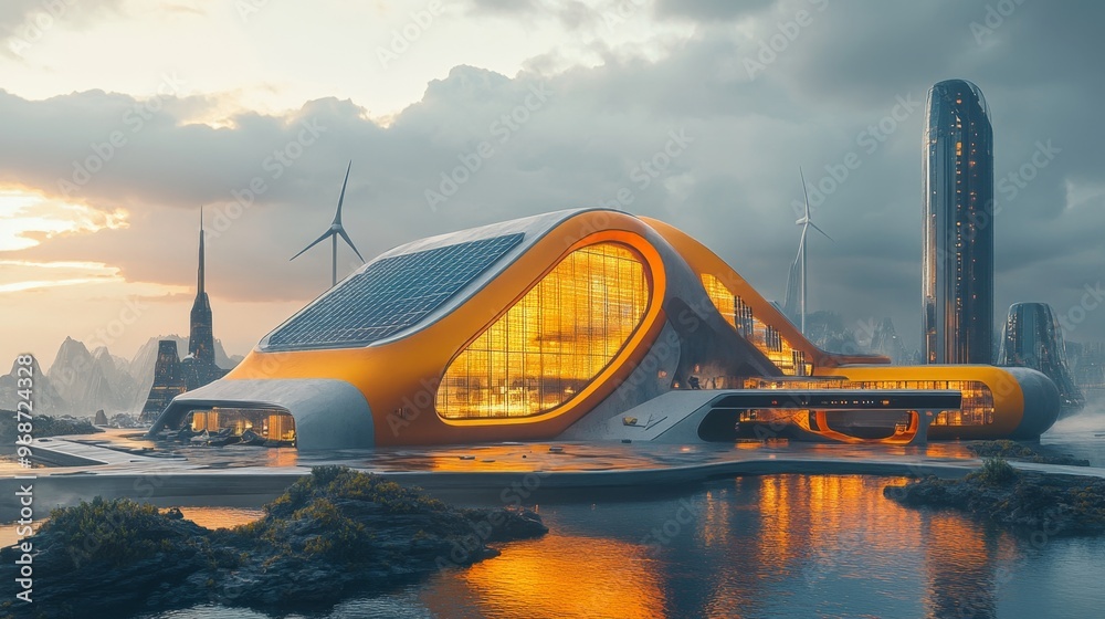 Futuristic Cityscape. Futuristic Cityscape.