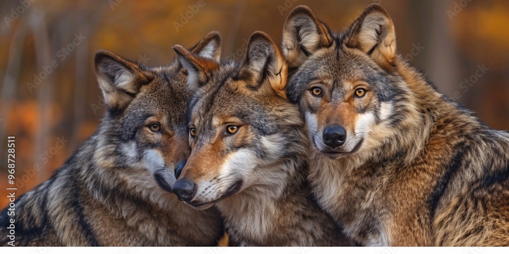 Obraz premium Wolf eyes and vision, Wolf animal details, Wolf pictures close-up 