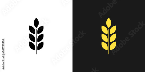 Gluten free icon with grain or wheat symbol. Food allergy label or logo. Vector illustration. No gluten sign. Gluten free bread sticker