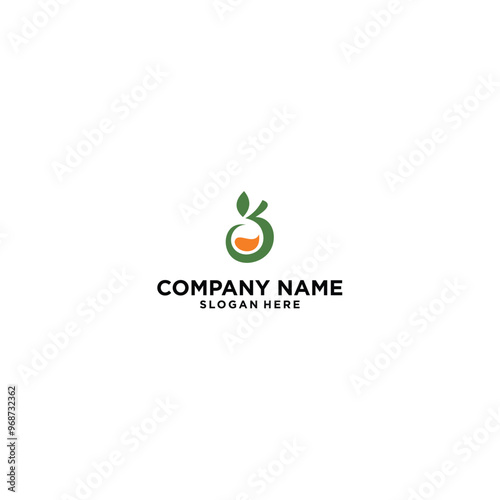 Logo design of organic fresh fruits