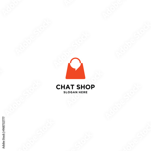 Chat Shop Logo Design Template