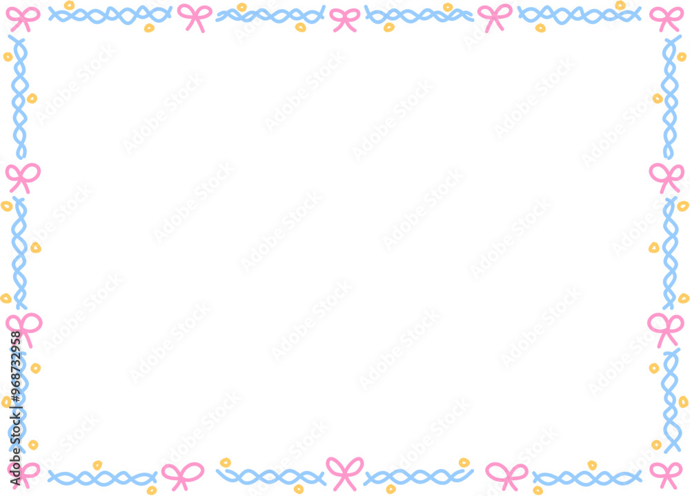 Horizontal Coquette Frame for Invitation Horizontal Coquette Frame for Invitation