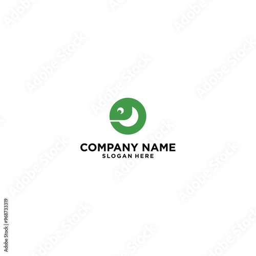 Chameleon logo design vector illustration