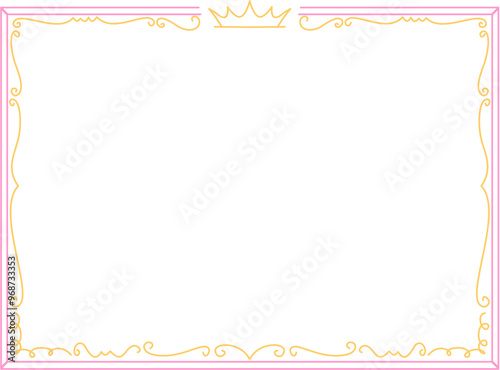 Horizontal Coquette Frame for Invitation