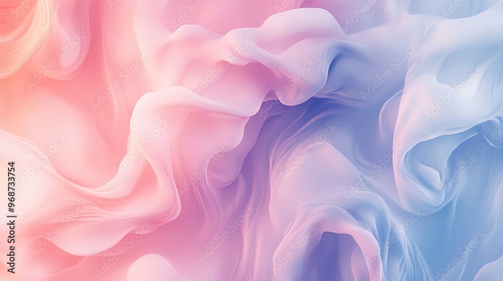 Fototapeta premium Gradient background with soft transitions of pastel hues blending harmoniously creating a soothing aesthetic color shift