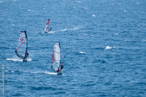 kite surfing in the sea