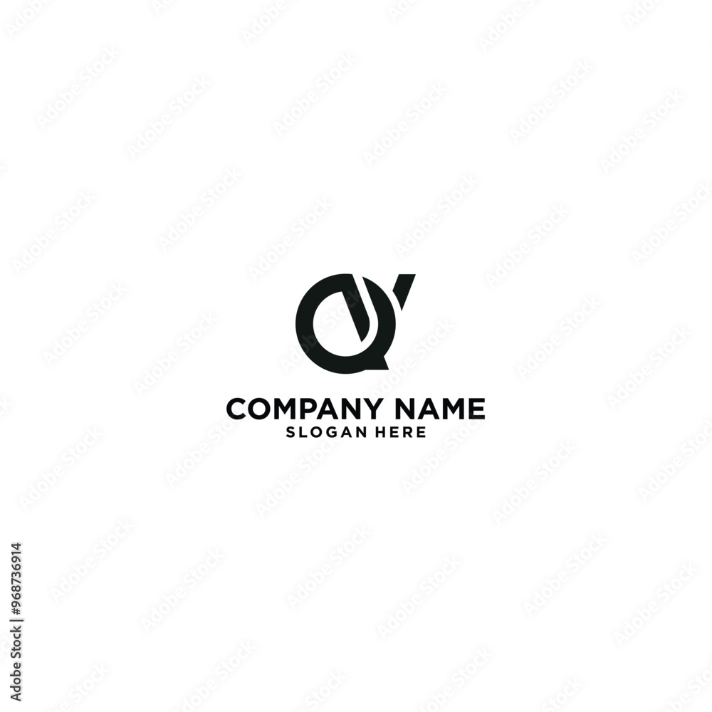 Fototapeta premium OV logo design vector template