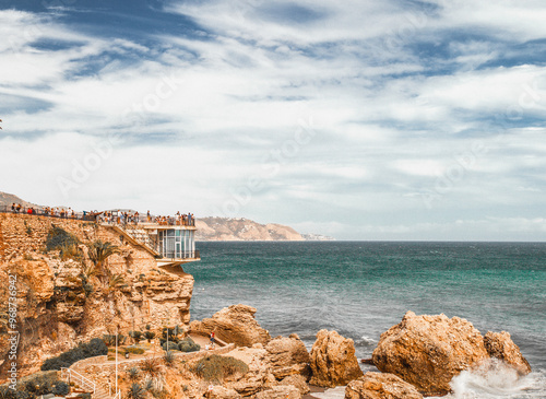 Balcon de Europa, Nerja, side view over cliff