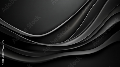 Abstract Black Wavy Background