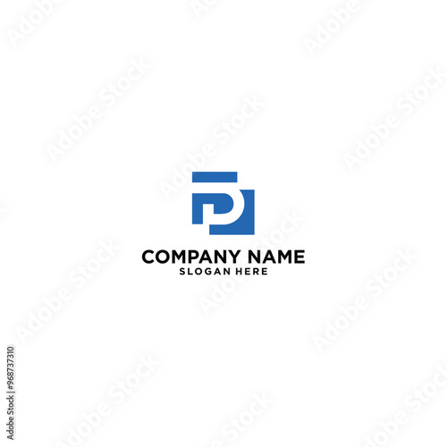 FD logo design vector template
